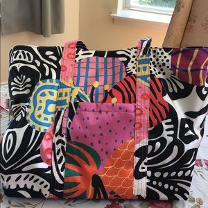 Sassy Jones 3 piece Bam Bam oversized tote bag set.